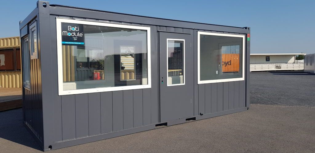 BATIMODULE Escritório semi-envidraçado de 6 metros (4 lados)