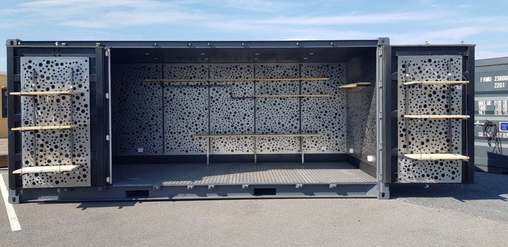 CONTENTOR DE TRANSPORTE SECO DE 20 PÉS COM LATERAL ABERTA "SHOP-BOX"