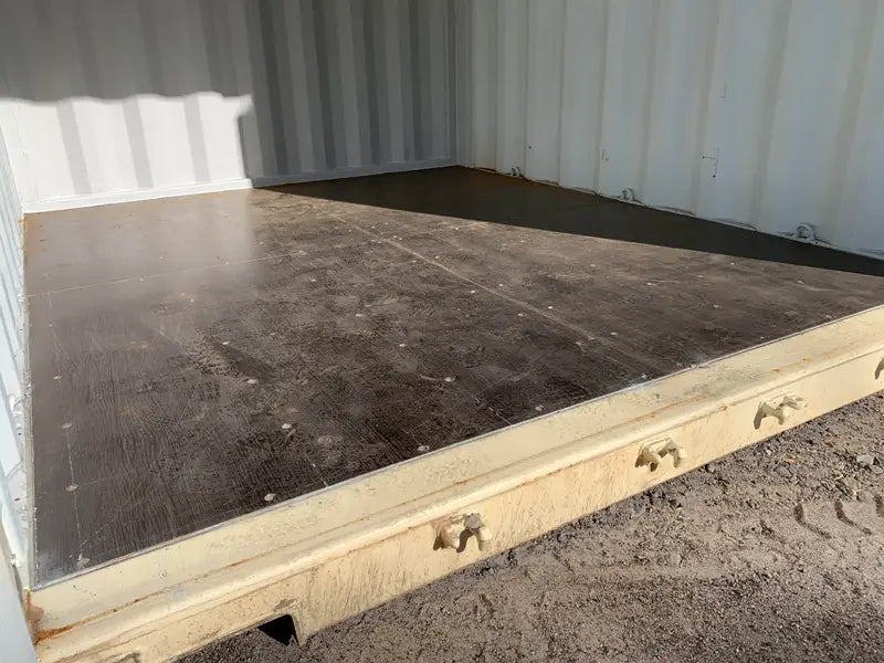 Contentor marítimo/de armazenamento seminovo, com 3 m x 2,4 m x 2,6 m de altura – Resistente ao vento e à água – BEGE