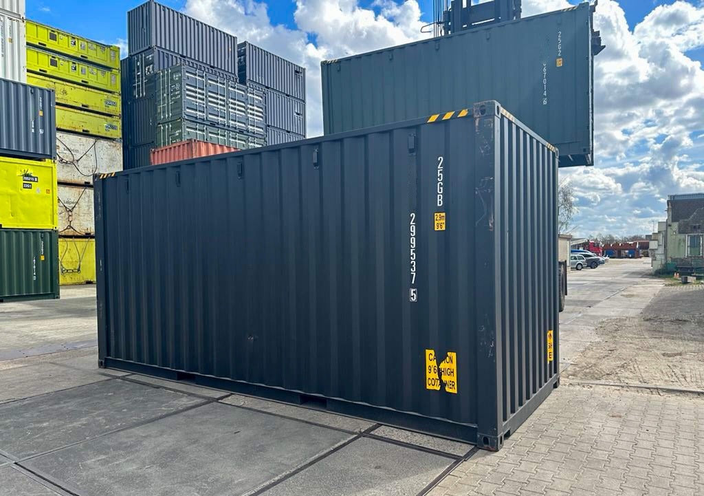 Contentor marítimo de 20 pés HC na cor RAL 9005