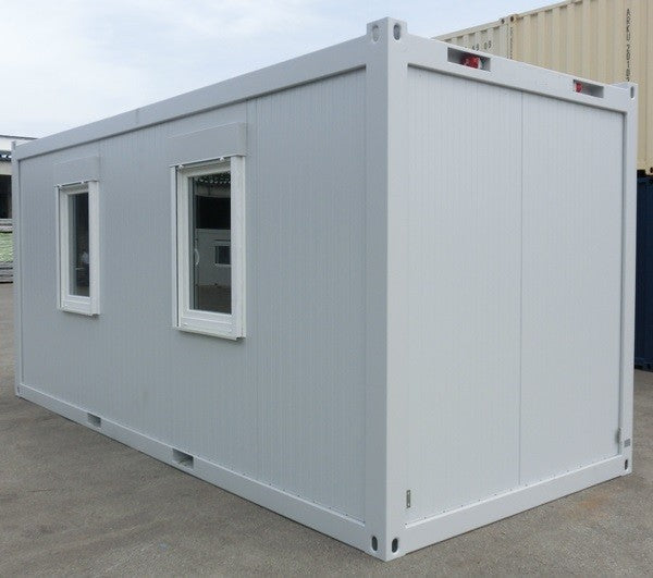 Módulo contentor de 20 pés + 2 janelas + 1 porta