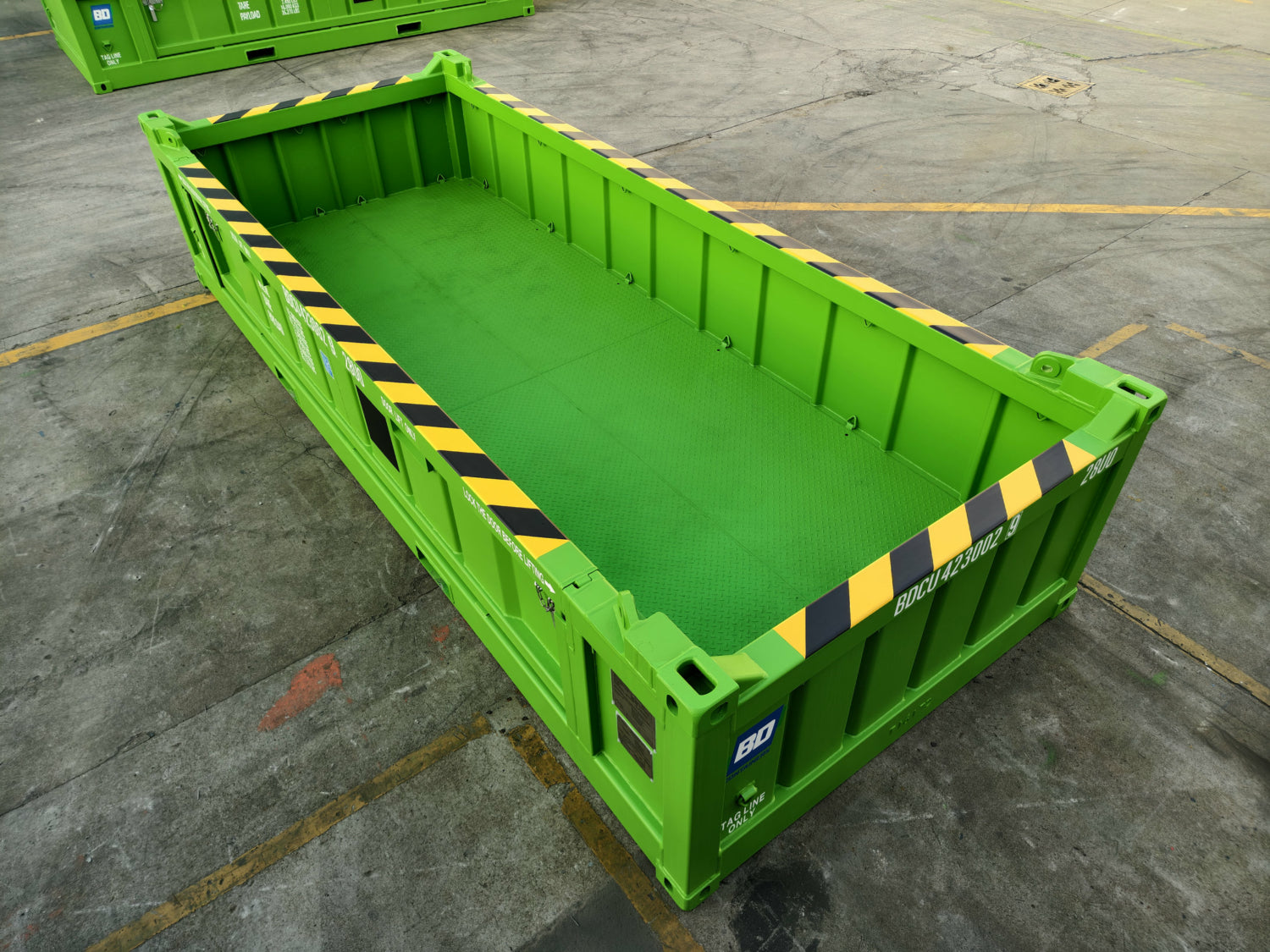 CONTENTOR MARÍTIMO DE 20 PÉS COM CERTIFICAÇÃO DNV 2.7-1 E TECTO ABERTO DE MEIA ALTURA