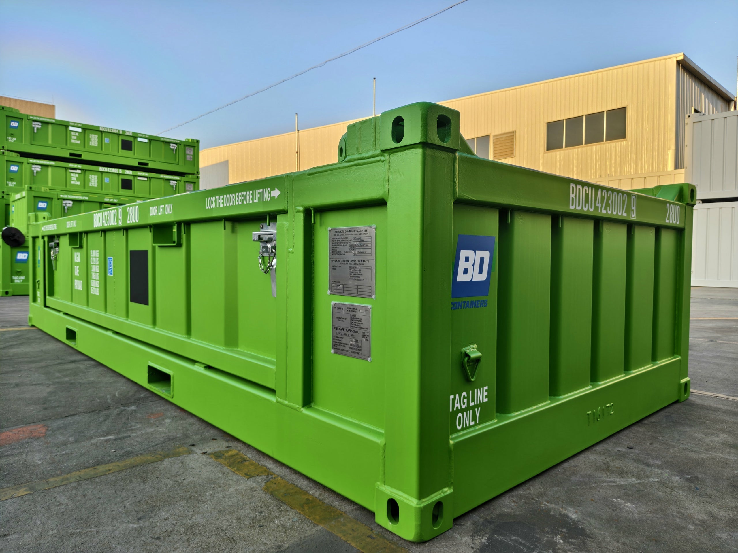 CONTENTOR MARÍTIMO DE 20 PÉS COM CERTIFICAÇÃO DNV 2.7-1 E TECTO ABERTO DE MEIA ALTURA