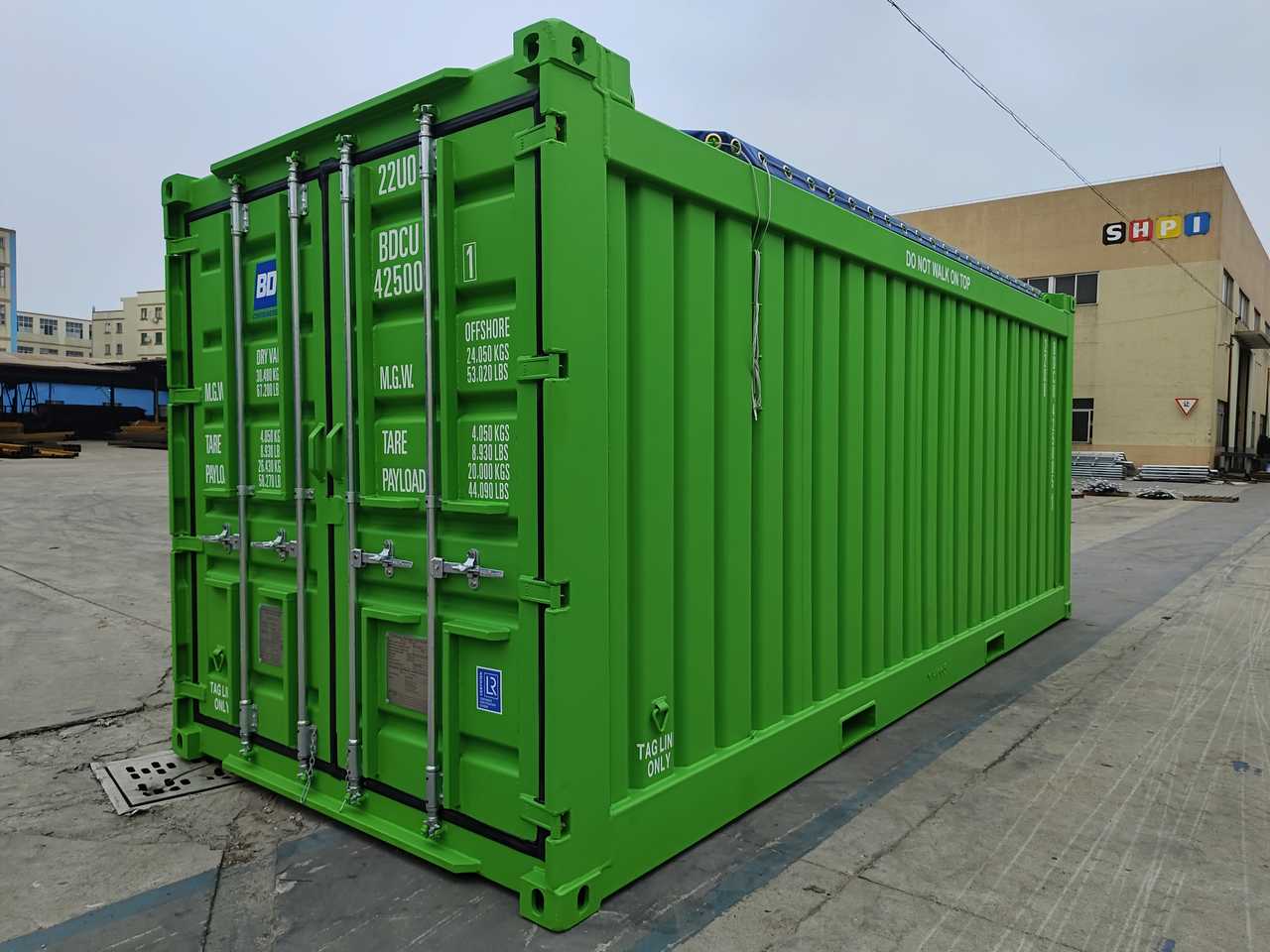 CONTENTOR DE SUPERFÍCIE ABERTO DE 20 PÉS PARA UTILIZAÇÃO OFFSHORE DNV 2.7-1