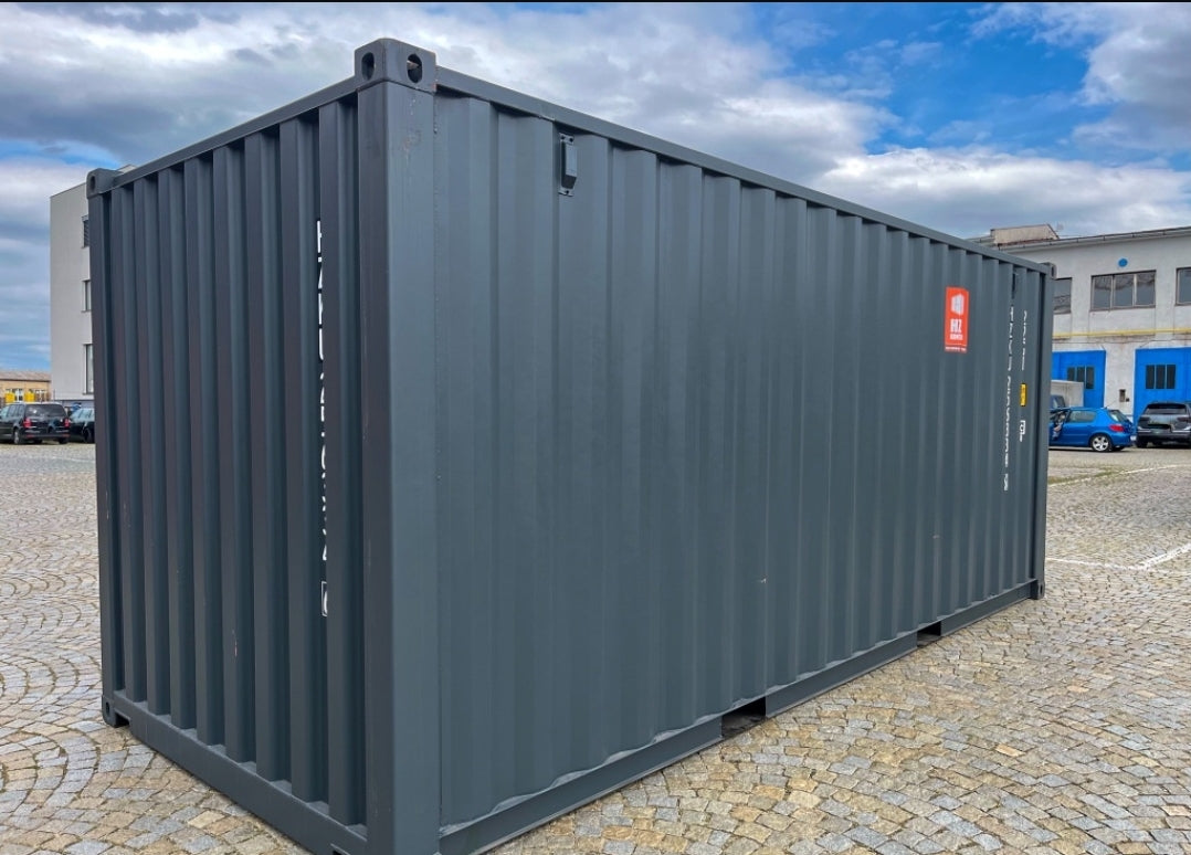 Contentor cinza antracite de 20 pés