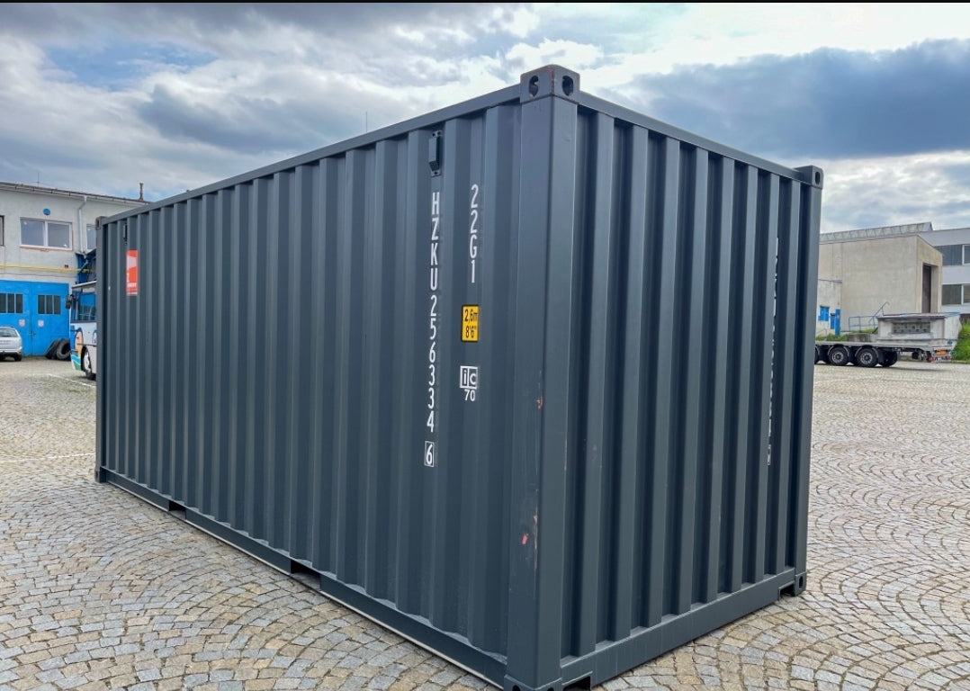 Contentor cinza antracite de 20 pés