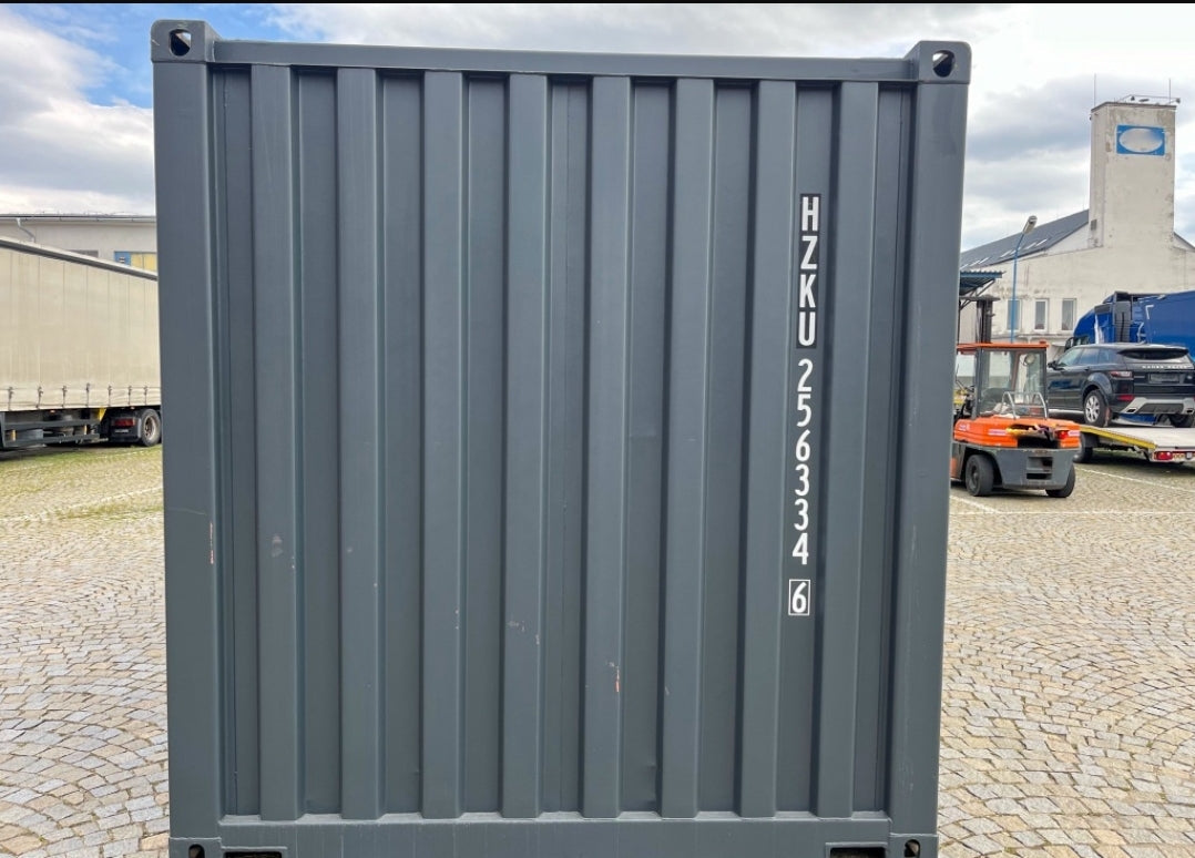 Contentor cinza antracite de 20 pés