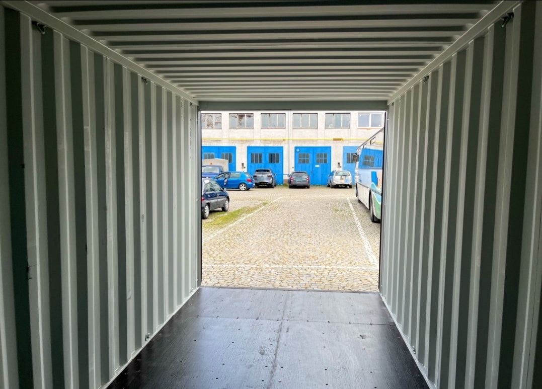 Contentor cinza antracite de 20 pés