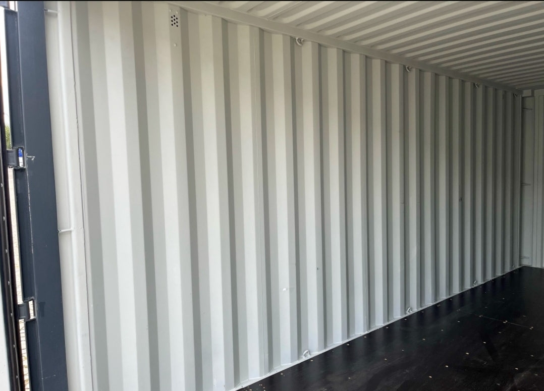 Contentor cinza antracite de 20 pés