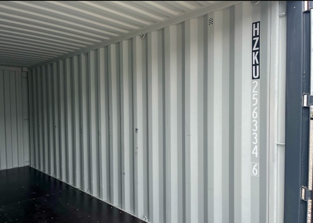 Contentor cinza antracite de 20 pés