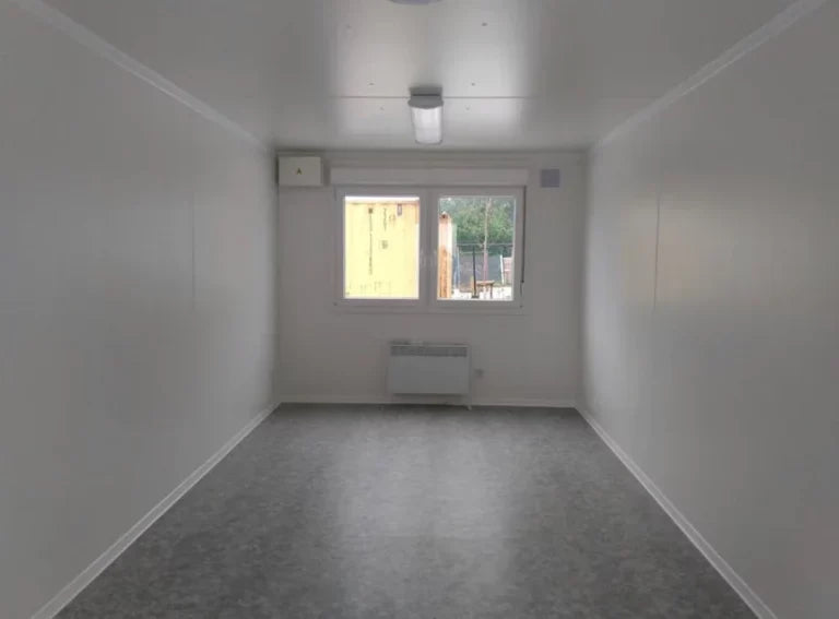 Escritório contentor preto 6x3 com inspeção técnica (IVA incluído)