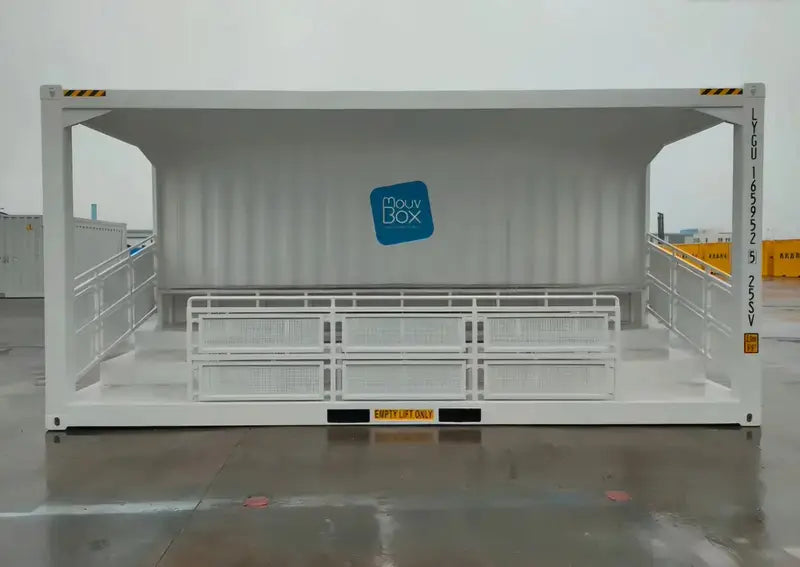 Suporte para contentores de 20 pés com vários níveis