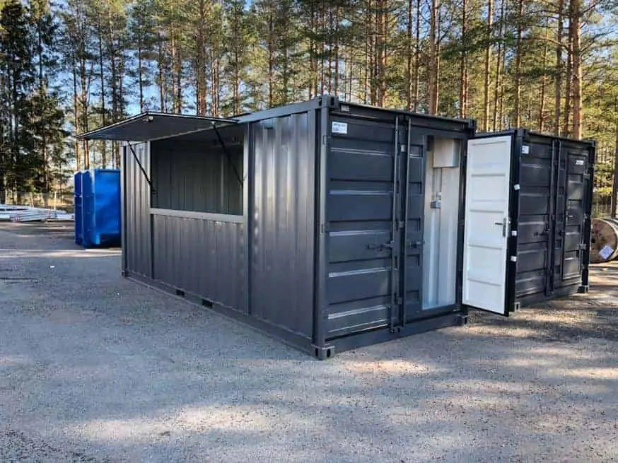 contentor quiosque de 20 pés