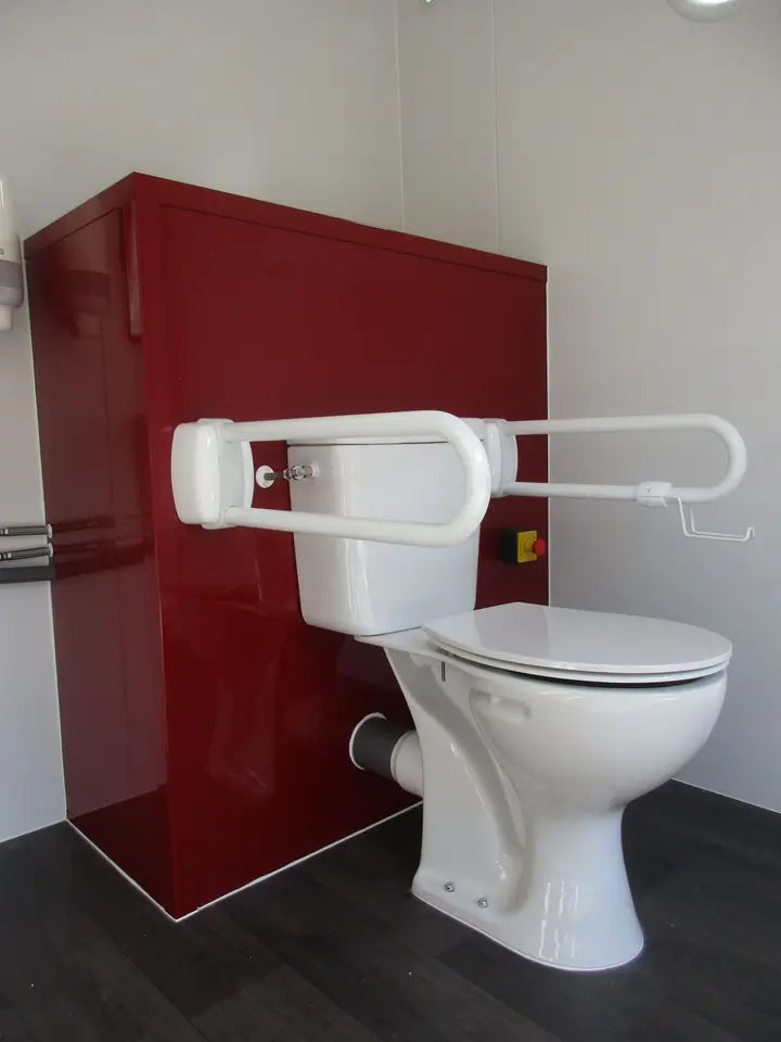 Módulo de contentor sanitário para pessoas com deficiência