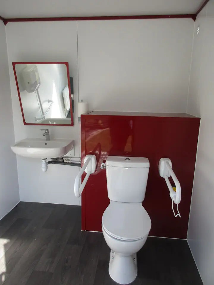 Módulo de contentor sanitário para pessoas com deficiência