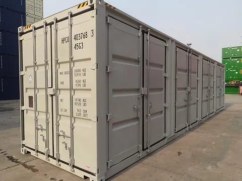 Contentor marítimo HC de 40 pés com 4 portas laterais (como novo)