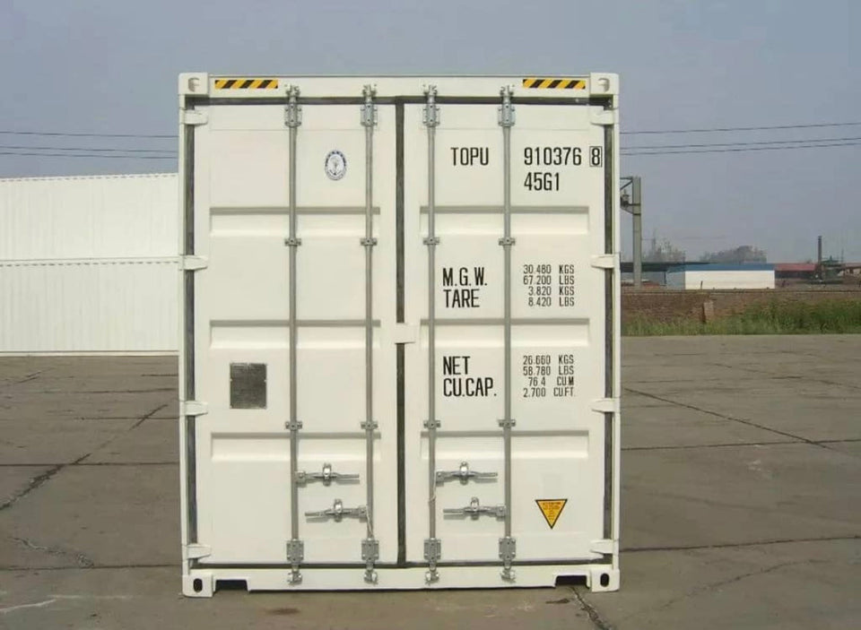 CONTENTOR DE TRANSPORTE BRANCO DE 40 PÉS - NOVO