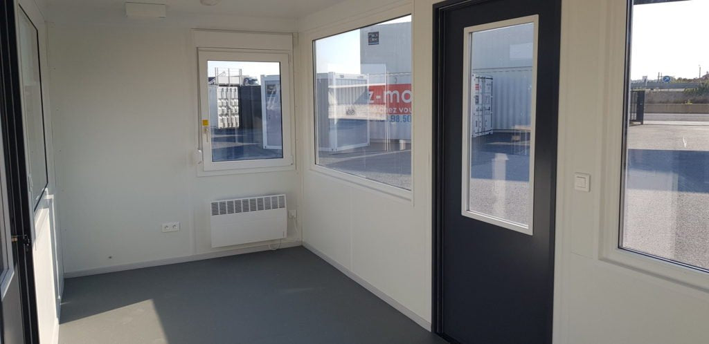 BATIMODULE Escritório semi-envidraçado de 6 metros (4 lados)