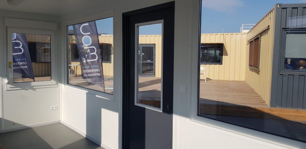 BATIMODULE Escritório semi-envidraçado de 6 metros (4 lados)