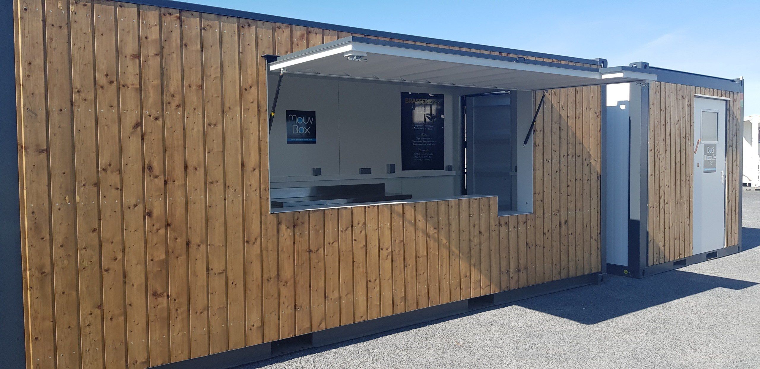 CONTENTORES DE BAR DE MADEIRA DE 20 PÉS