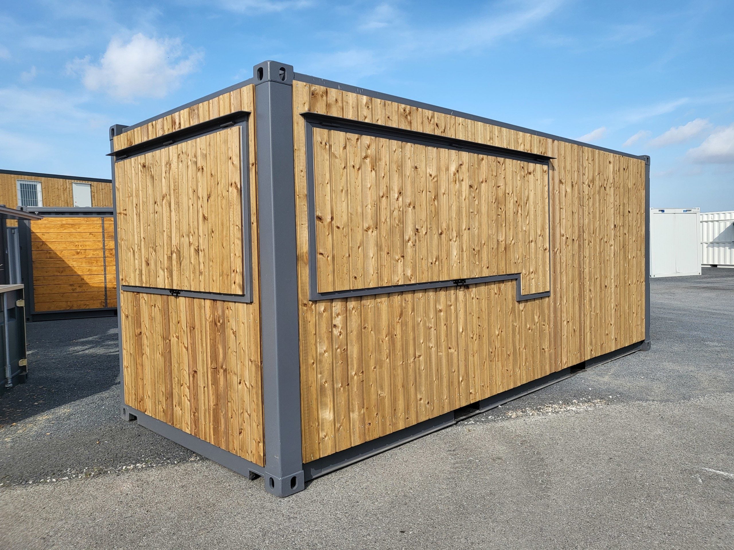 CONTENTORES DE BAR DE MADEIRA DE 20 PÉS