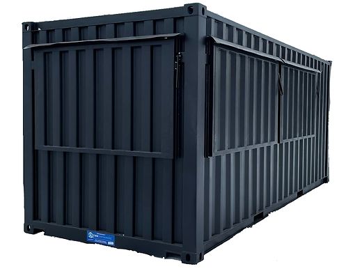 Contentor de 20 pés (7,1 m) ou contentor marítimo de 6 metros, equipado para utilização como bar/café.