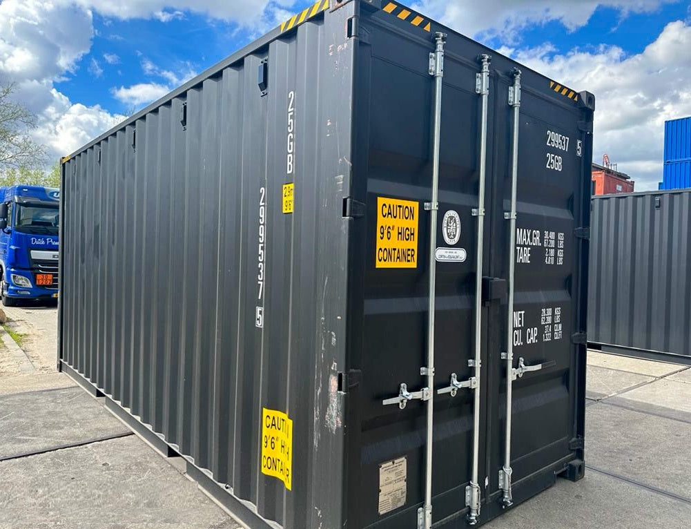 Contentor marítimo de 20 pés HC na cor RAL 9005