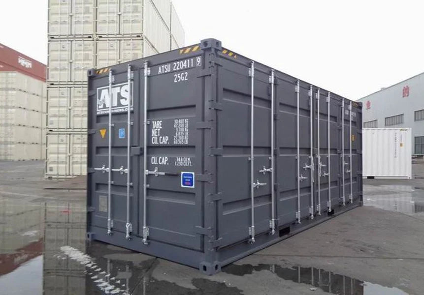 CONTENTOR DE TRANSPORTE DE 20 PÉS COM LATERAL ABERTO (COMO NOVO)