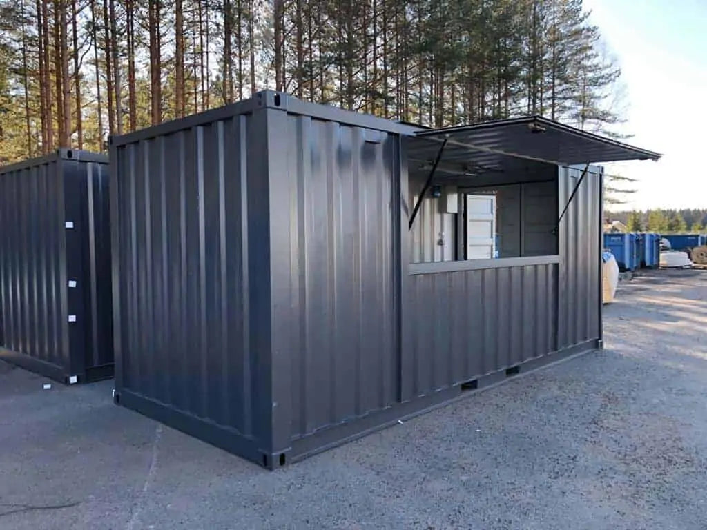 contentor quiosque de 20 pés