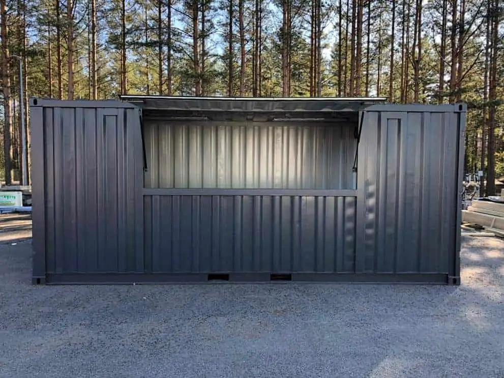 contentor quiosque de 20 pés