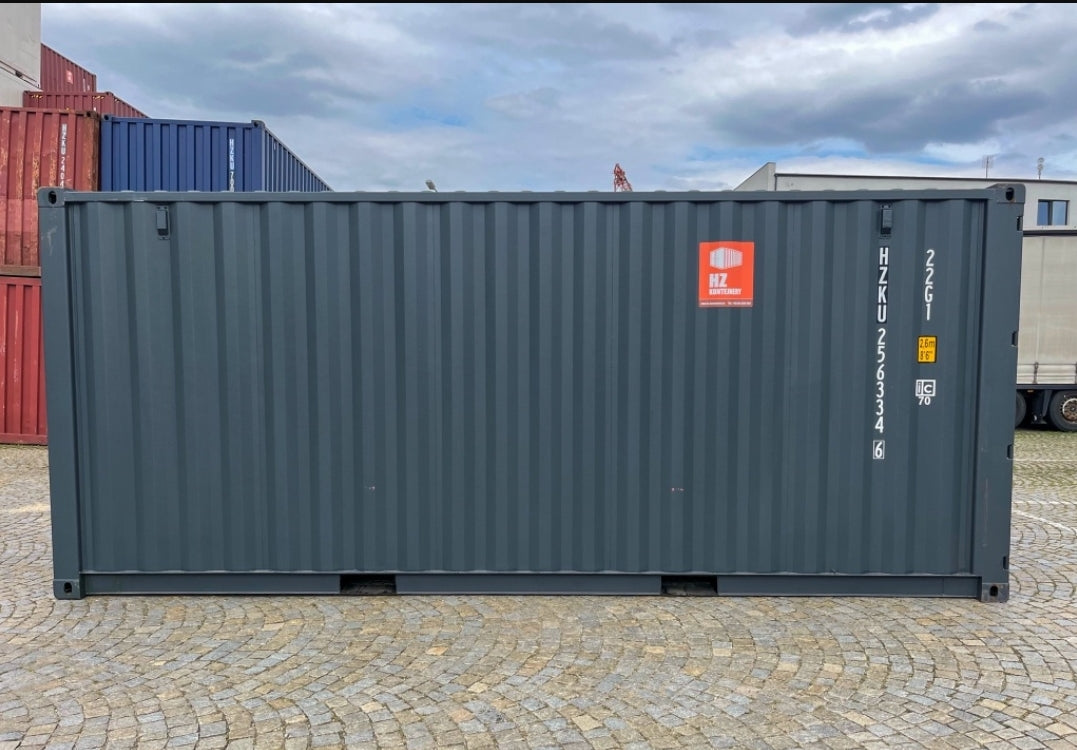 Contentor cinza antracite de 20 pés