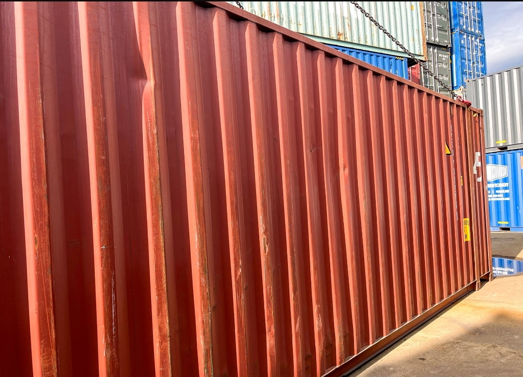 CONTENTOR DE TRANSPORTE USADO DE 45 PÉS HIGH CUBE DE GRANDES DIMENSÕES