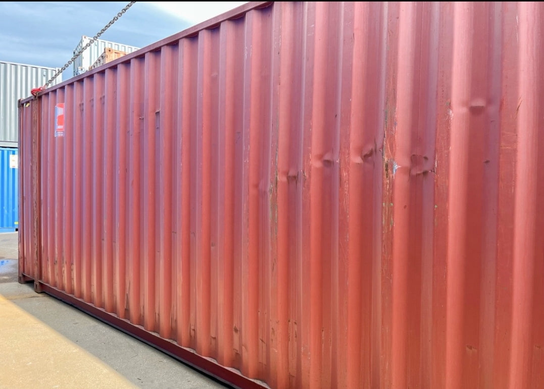 CONTENTOR DE TRANSPORTE USADO DE 45 PÉS HIGH CUBE DE GRANDES DIMENSÕES