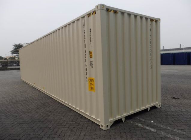 Contentor de transporte usado de 40 pés de largura e altura para paletes.