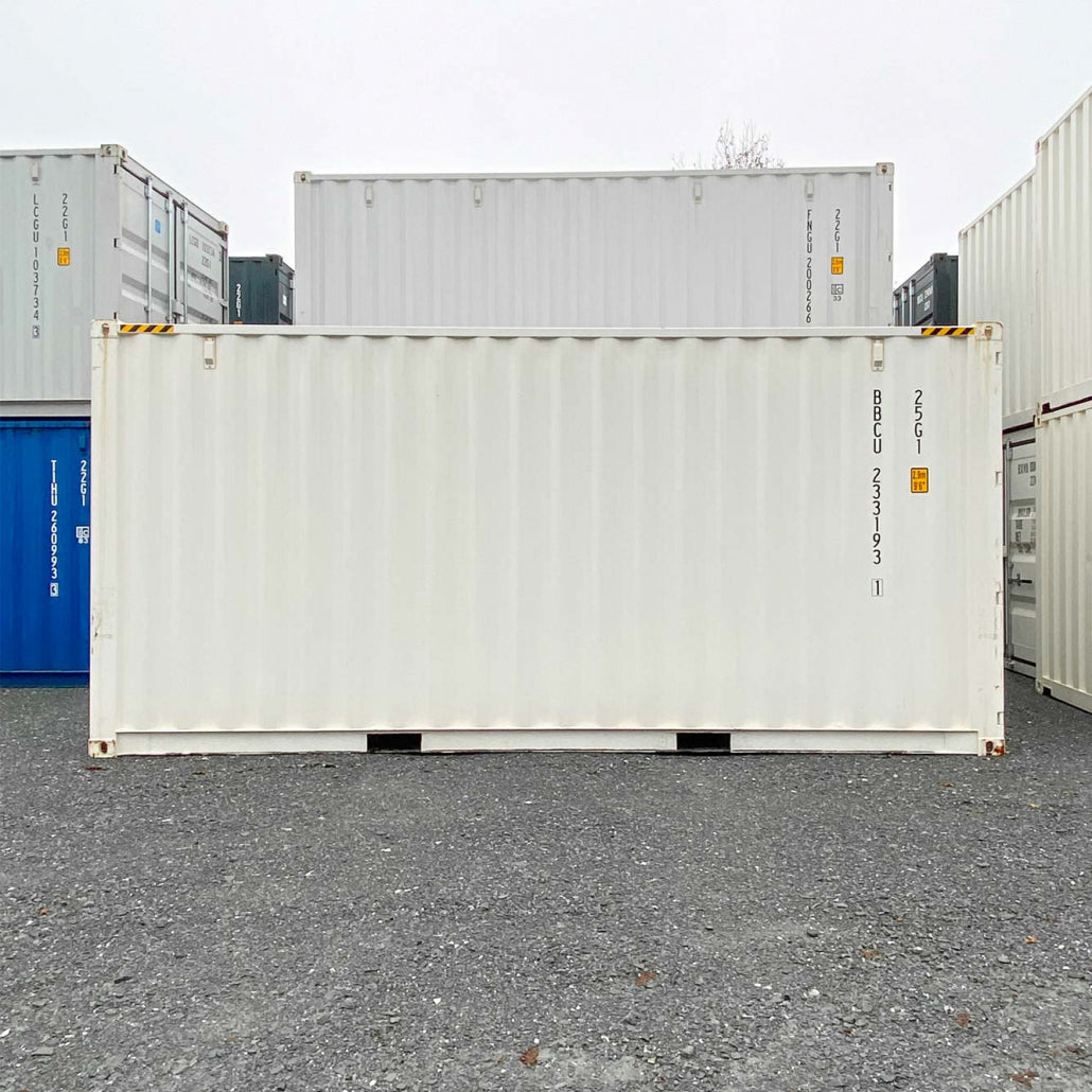 CONTENTOR DE TRANSPORTE BRANCO DE 20 PÉS HC (COMO NOVO)