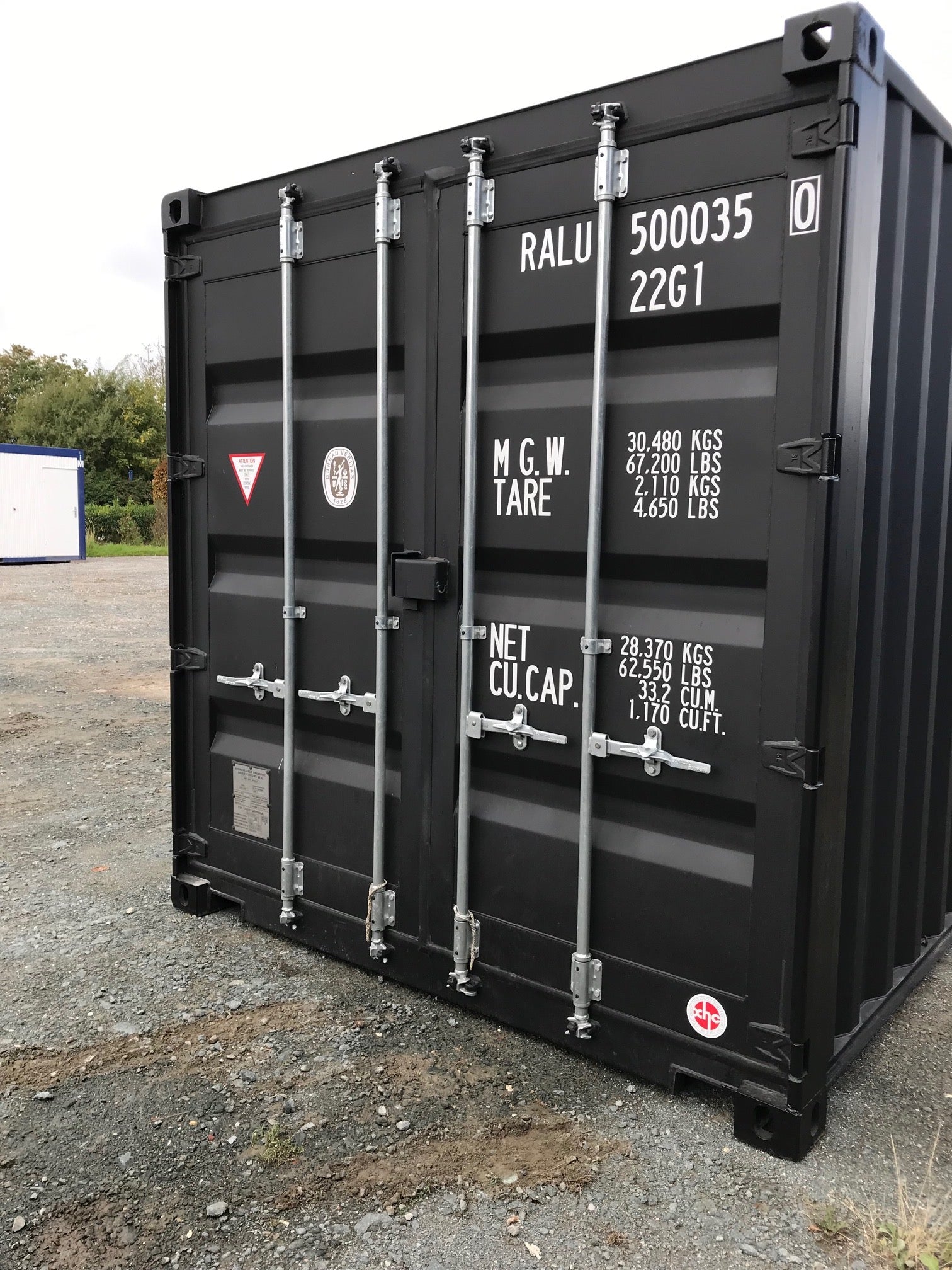 CONTENTOR DE TRANSPORTE PRETO DE 20 PÉS (STD) PRIMEIRA VIAGEM